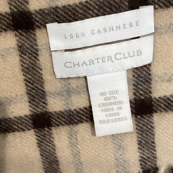 Unisex Charter Club 100% Cashmere scarf - Picture 2 of 6